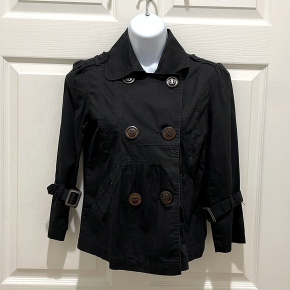 Piko 1988 - Anthropologie - Black Double Breasted Button Down Jacket